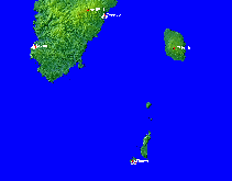 Map of Jinata hot spring.