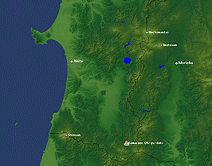 Map of Akita prefecture.