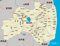 Map of Fukushima prefecture.
