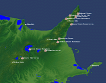 Map of Hokkaido.