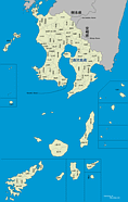 Map of Kagoshima prefecture.