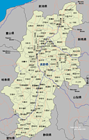 Map of Nagano prefecture.