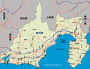 Map of Shizuoka prefecture.