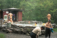 Rausu onsen. Kuma-no-yu on the Shiretoko peninsula in eastern Hokkaido.