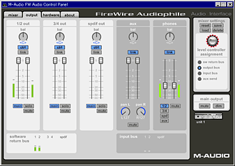FW Audiofine Control Panel