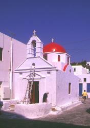 ミコノス島/街の教会/ギリシャ